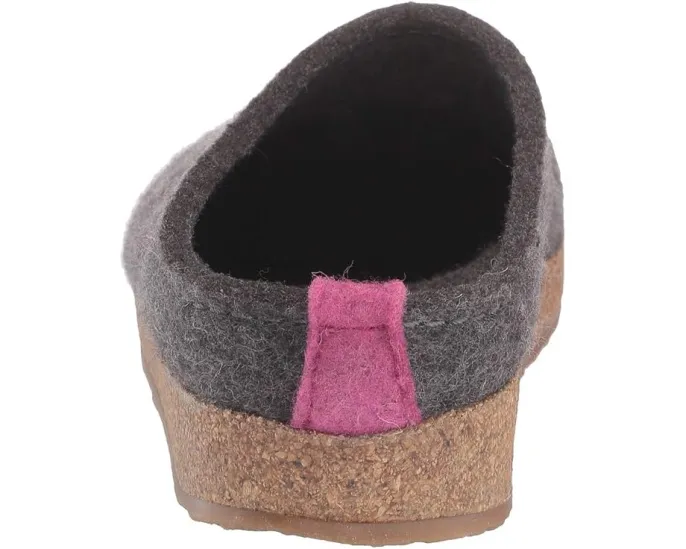 Тапочки-клоги Haflinger Cuoricini с пробковой стелькой и сердечками