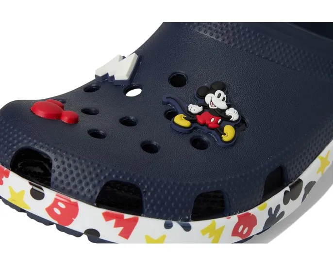 Кроксы Crocs Kids с принтом Микки Мауса и стразами Jibbitz