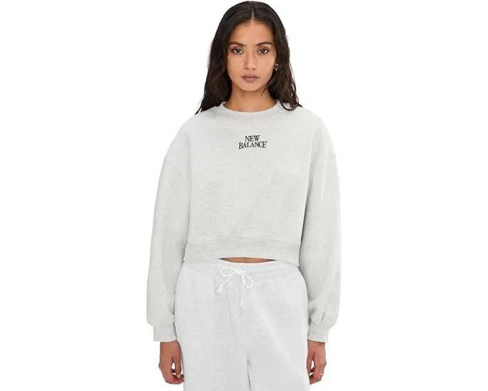 Толстовка Linear Heritage Fleece Crew оверсайз от New Balance