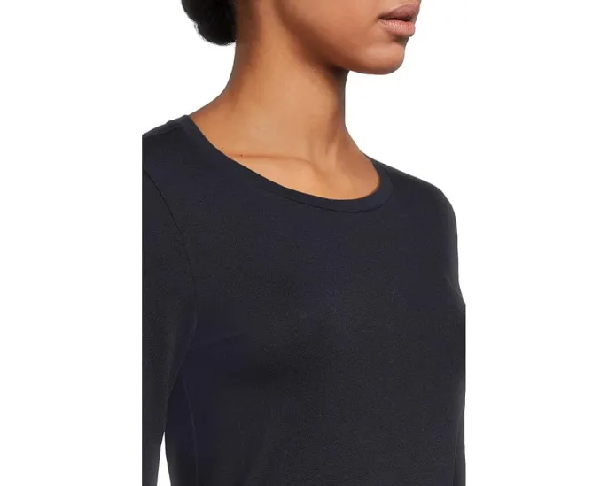 Eileen Fisher полупрозрачная футболка с длинным рукавом и круглым вырезом