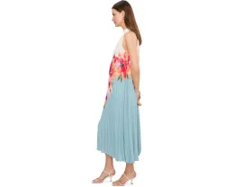 Платье Adrianna Papell Floral Pleated Chiffon с цветочным принтом