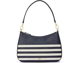 Сумка Danni среднего размера из полосатой кожи от Lauren Ralph Lauren
