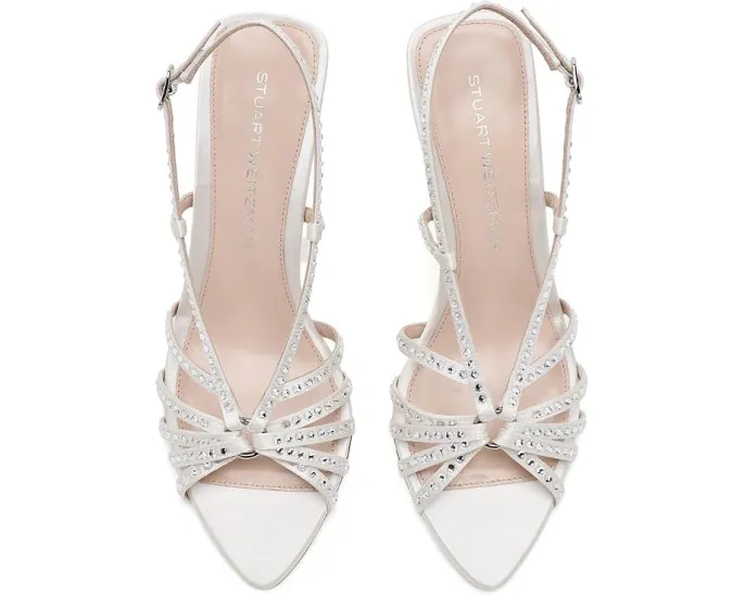 Босоножки Stuart Weitzman Carlyle Sandals 85 с квадратным мысом