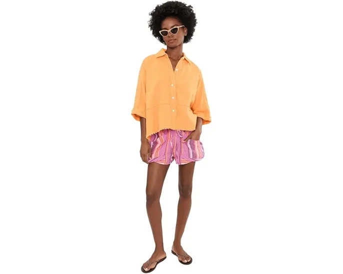 Топ Happy Days Free People корсетный в стиле деним