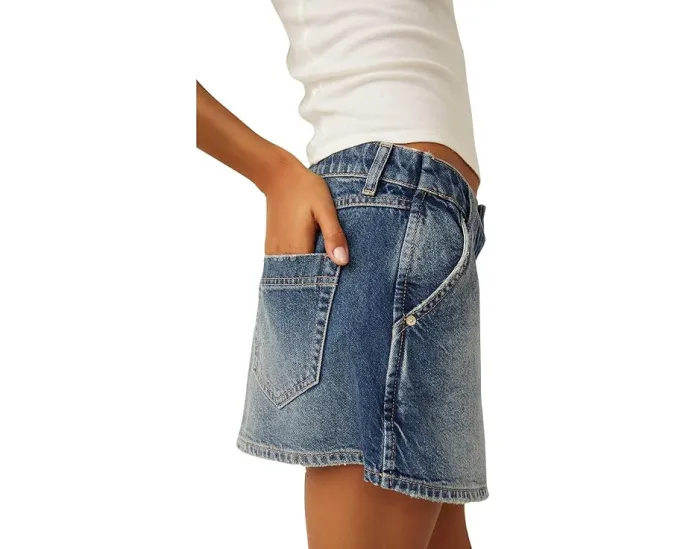 Free People Wynne Denim Skirt джинсовая юбка миди на пуговицах