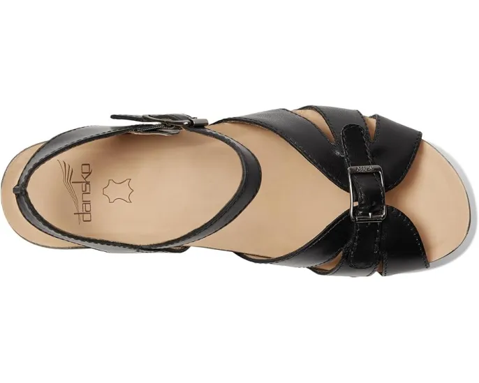 Сандалии Alanna на танкетке из дерева с ручной отделкой от Dansko