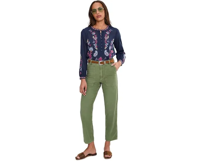 Johnny Was Блуза Field Henley с цветочным принтом