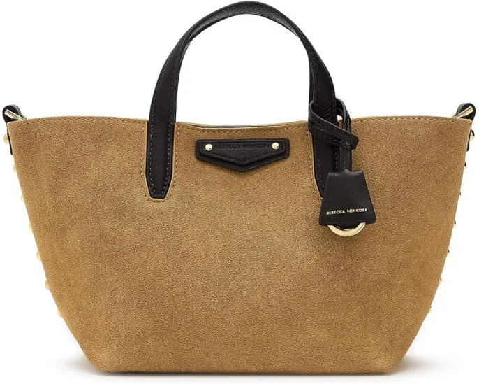 Сумка тоут Rebecca Minkoff Riley SM из соломки на цепочке