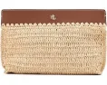 Большой клатч Lauren Ralph Lauren из вязаной соломки с кожаной отделкой