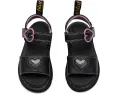 Детские сандалии Dr. Martens Marlowe Hearts II J с блестящим сердцем на регулируемых липучках