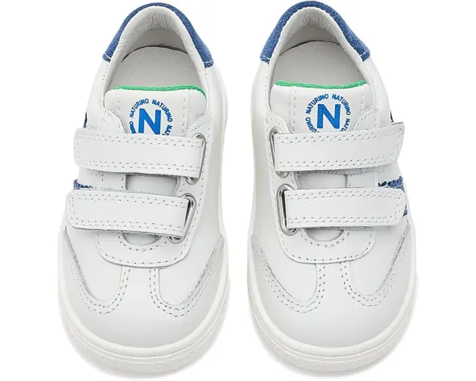 Кроссовки Naturino Marves Low Vl с кожаным верхом и двойной застежкой липучкой