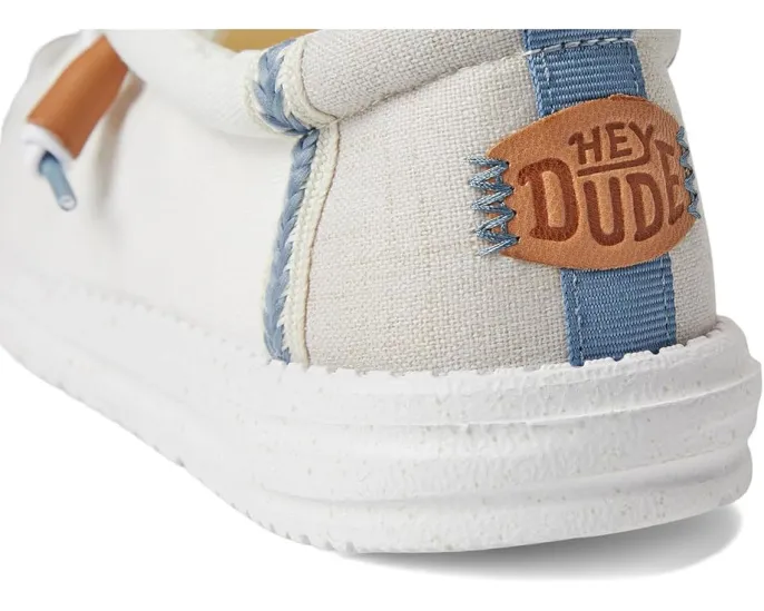 Кроссовки Hey Dude Wally Summer Linen с кожаными кисточками и круглым носком