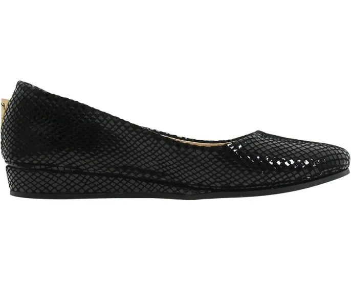 Балетки French Sole Zeppa с принтом под змею и скрытым клином