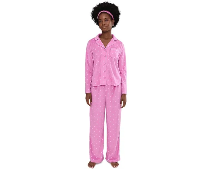 Пижамный комплект Minky Fleece с нагрудным карманом и повязкой Karen Neuburger