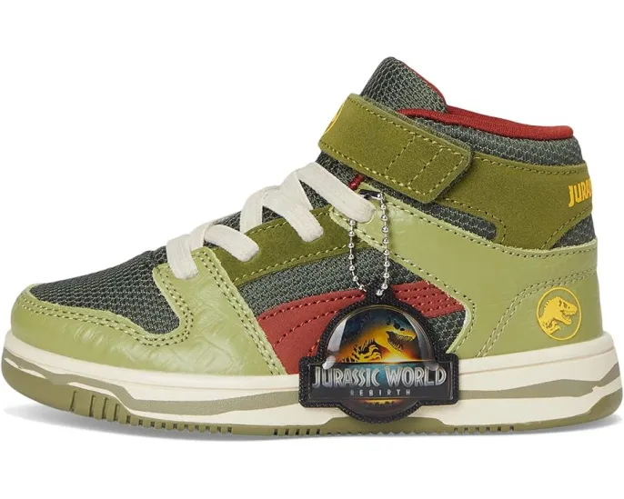 Детские кроссовки PUMA Kids Rebound Layup Mid Jurassic World на липучке с подошвой SoftFoam+