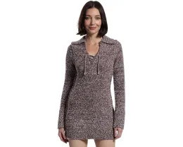 Мини-платье Milena от Free People с V-образным вырезом и шнуровкой