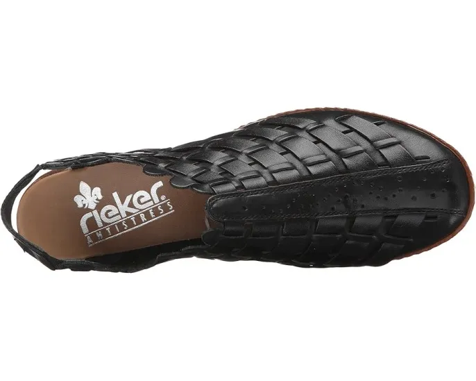 Босоножки 46778 Sina 78 с плетением и эластичной задней частью Rieker