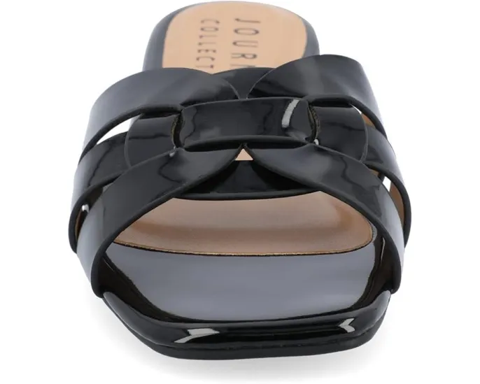 Сандалии Journee Collection Arrina с плоской подошвой и веганской кожей