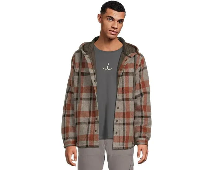Рубашка Prana Asgard Hooded Flannel с капюшоном и накладными карманами