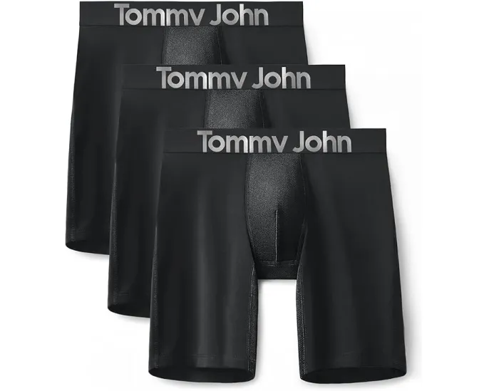 Tommy John 360 Sport Micro 8 дюймов (20.32 см) боксеры 3 шт с влагоотводящей тканью