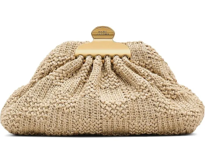 Маленький клатч Marc Jacobs The Summer Woven Glam с плетением и зажимом