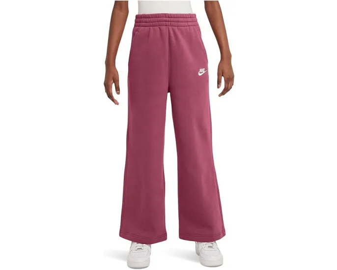 Широкие штаны Nike Kids Club Fleece Wide-Leg с флисовой тканью