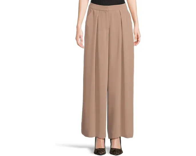 Широкие брюки Saige с драпировкой и складкой спереди