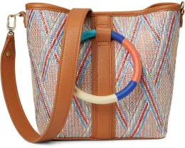 HOBO Luna Small Tote из рафии со съёмным ремнём для кроссбоди