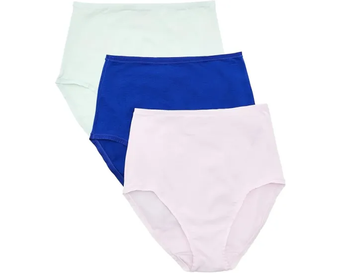 Трусики Bliss Bare Cotton High Waist 3 шт с высокой посадкой и полным покрытием