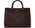 Сумка Lauren Ralph Lauren Perforated Suede Large Marcy Satchel из замши