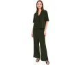 Брюки Eileen Fisher плиссе на широкую штанину с завышенной талией