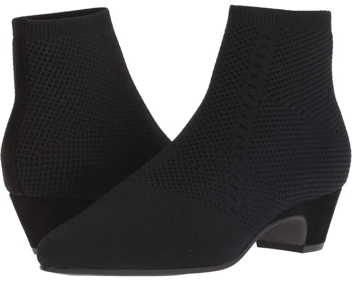 Ботильоны Eileen Fisher Purl на каблуке с верхом из стрейч-трикотажа и замши