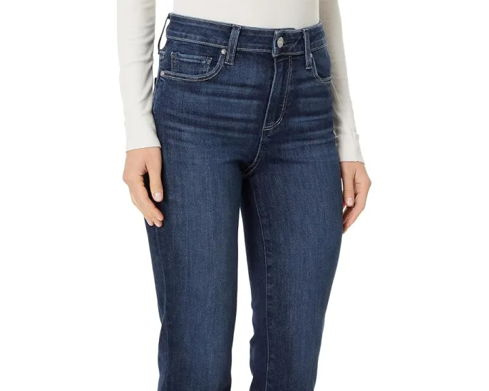 Джинсы Paige Cindy Raw Hem в темной стирке Shipwreck с необработанным краем