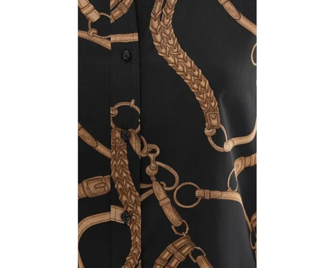 Рубашка Classic Fit Belting-Print Crepe от Lauren Ralph Lauren