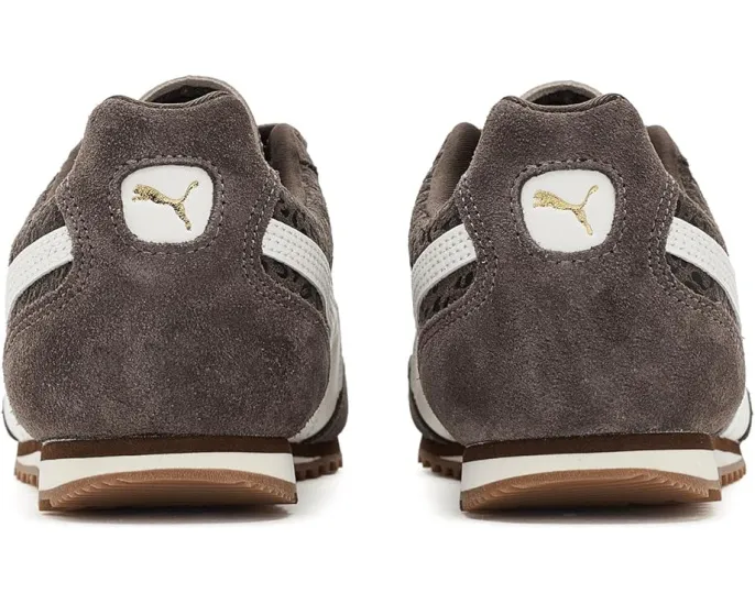 Кроссовки Puma Arizona Cat из замши с анималистичным принтом в бронзово-белых тонах
