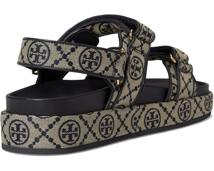 Спортивные сандалии Tory Burch Kira с монограммой T и ремешком на пятке