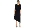 Асимметричное трикотажное платье Draped Asymmetrical Knit Dress Liverpool Los Angeles черное