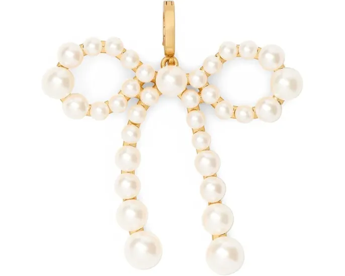 Шарм One In A Million с бантом и жемчугом из полированной латуни