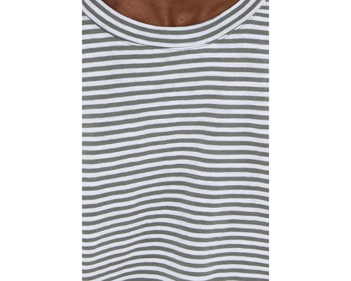 Футболка Louisa Stripe Short Sleeve Tee с короткими рукавами и прямым подолом