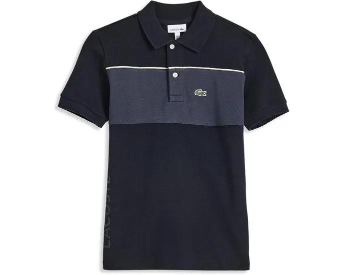 Футболка поло Lacoste с цветными вставками для школьников