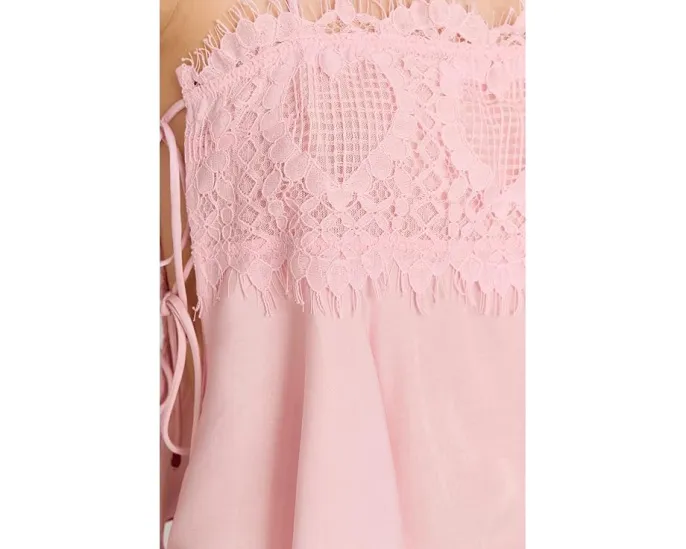 Шелковый ками Free People Sweet Love с завязками и кружевом