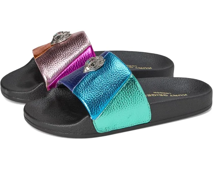 Детские слайды Kurt Geiger London Mini Meena Eagle с металлическим верхом
