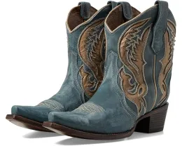 Сапоги Corral L6089 до щиколотки с вышивкой и кубинским каблуком