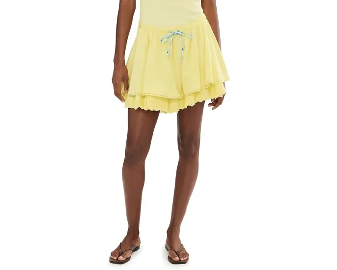 Мини-юбка Lady Tulip от Free People с кружевной отделкой и вышивкой