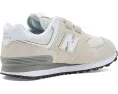 New Balance Kids 574 Core Hook & Loop кожаные кроссовки с липучкой