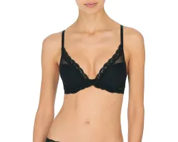 Natori Бюстгальтер Feathers Contour Plunge с кружевом и глубоким вырезом
