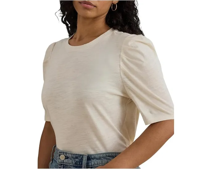 Топ Lauren Ralph Lauren плюс сайз с пышными рукавами из джерси с утолщениями