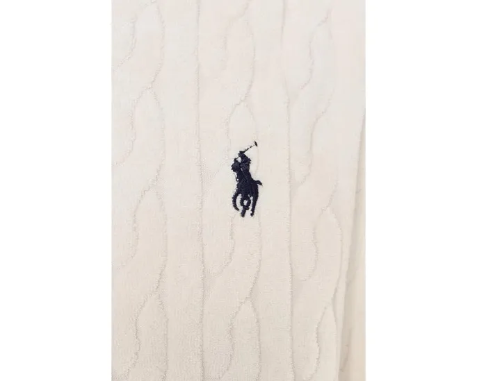 Повседневная рубашка поло Polo Ralph Lauren трикотажная с кабельным узором