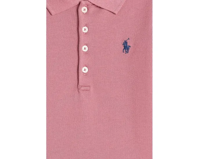 Платье-поло с плиссированной сеткой и стрейчем Polo Ralph Lauren для детей