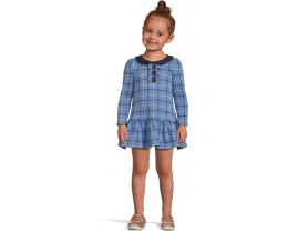 Платье для девочки Janie and Jack в клетку жаккард с бантом и длинными рукавами